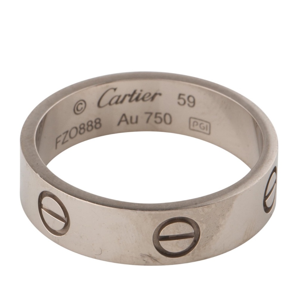 Cartier Love Ring Size 8.75 or 59 18k White Gold